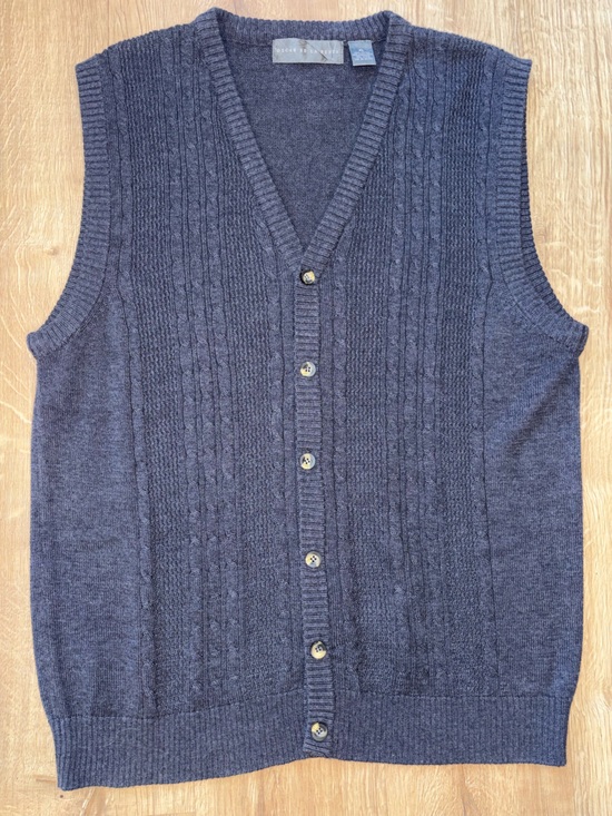 Oscar de la Renta Other - Oscar de la Renta Blur Gray Knit Sweater Vest